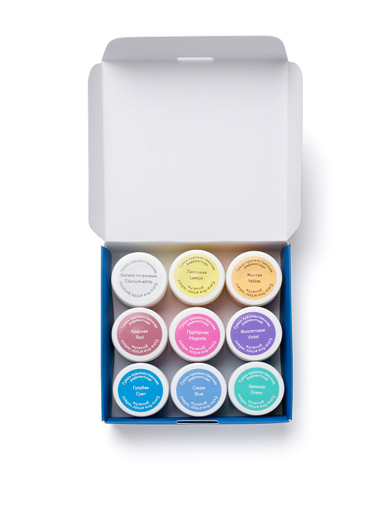 Набор гуаши Мастер-Класс "Радиантные цвета" 9 шт х 20 мл, картон 606x758